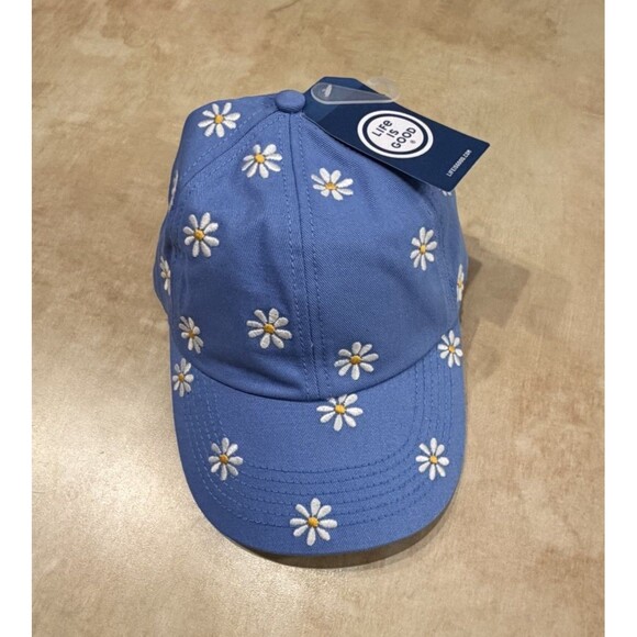 Life Is Good Accessories - Life Is Good Daisy Chill Hat, Embroidered Flower Women’s Adjustable Baseball Cap